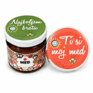 Poklon med u teglici 50g – personalizirani mini med s natpisom po želji
