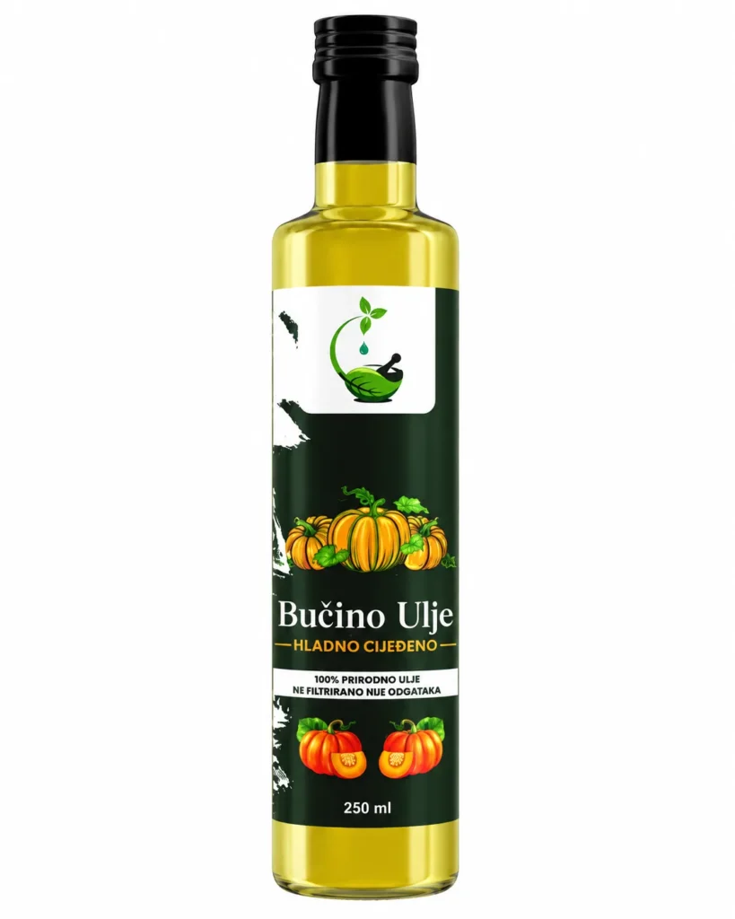 Bučino ulje – 100% domaće hladno prešano bez aditiva | 250ml
